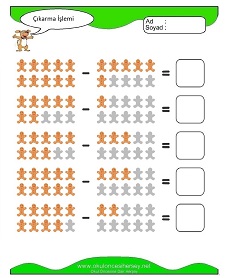 Çıkarma İşlemi Çalışma Sayfaları